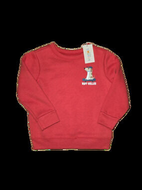 Red Graphic Fleece Top Size 18M